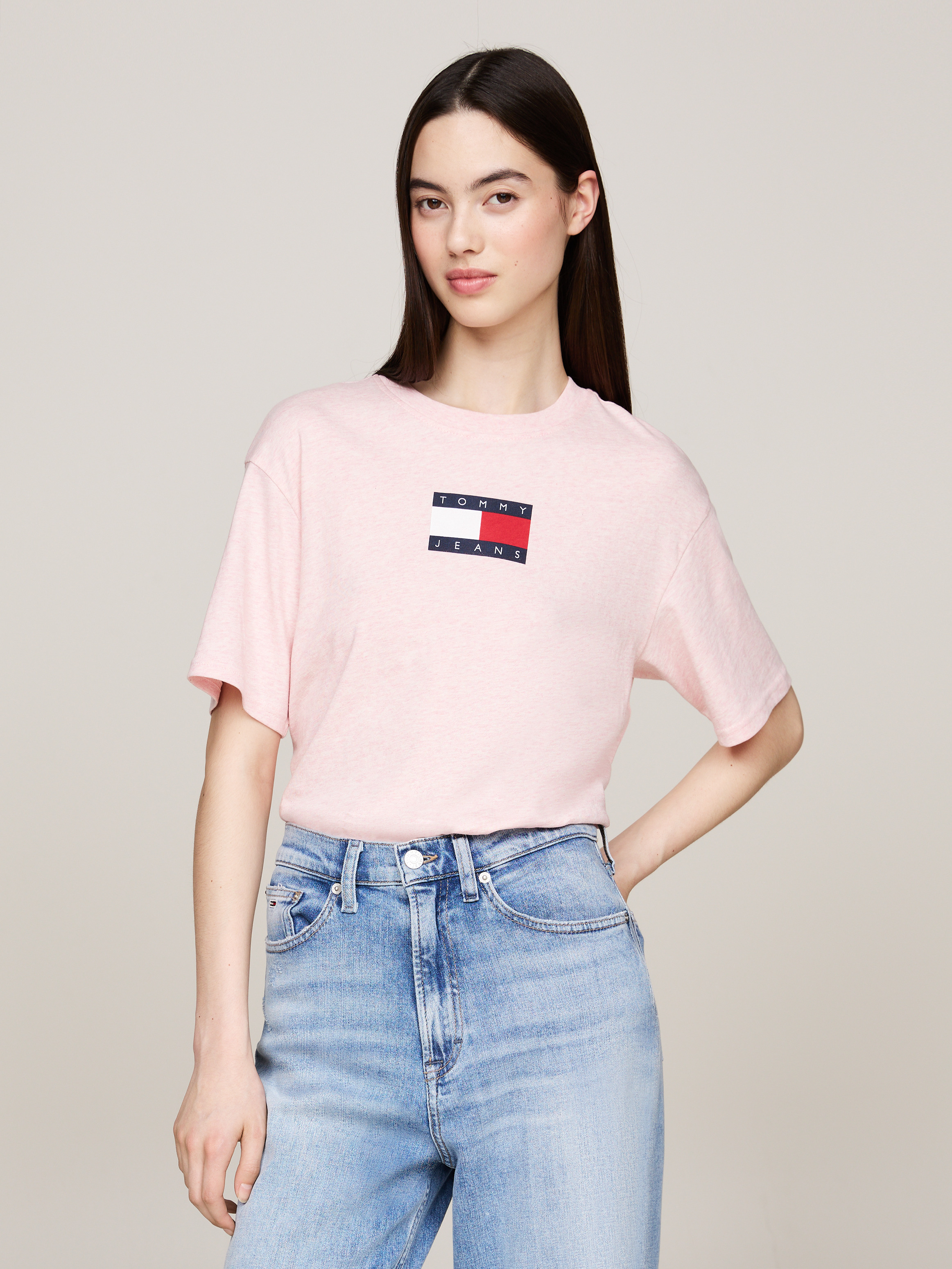 売れ筋商品|||トミー ヒルフィガー Tシャツ レディース トップス SCRIPT REGULAR - Print T-shirt - desert sky DW0DW18795_C1G_MO-ST-F1_099.