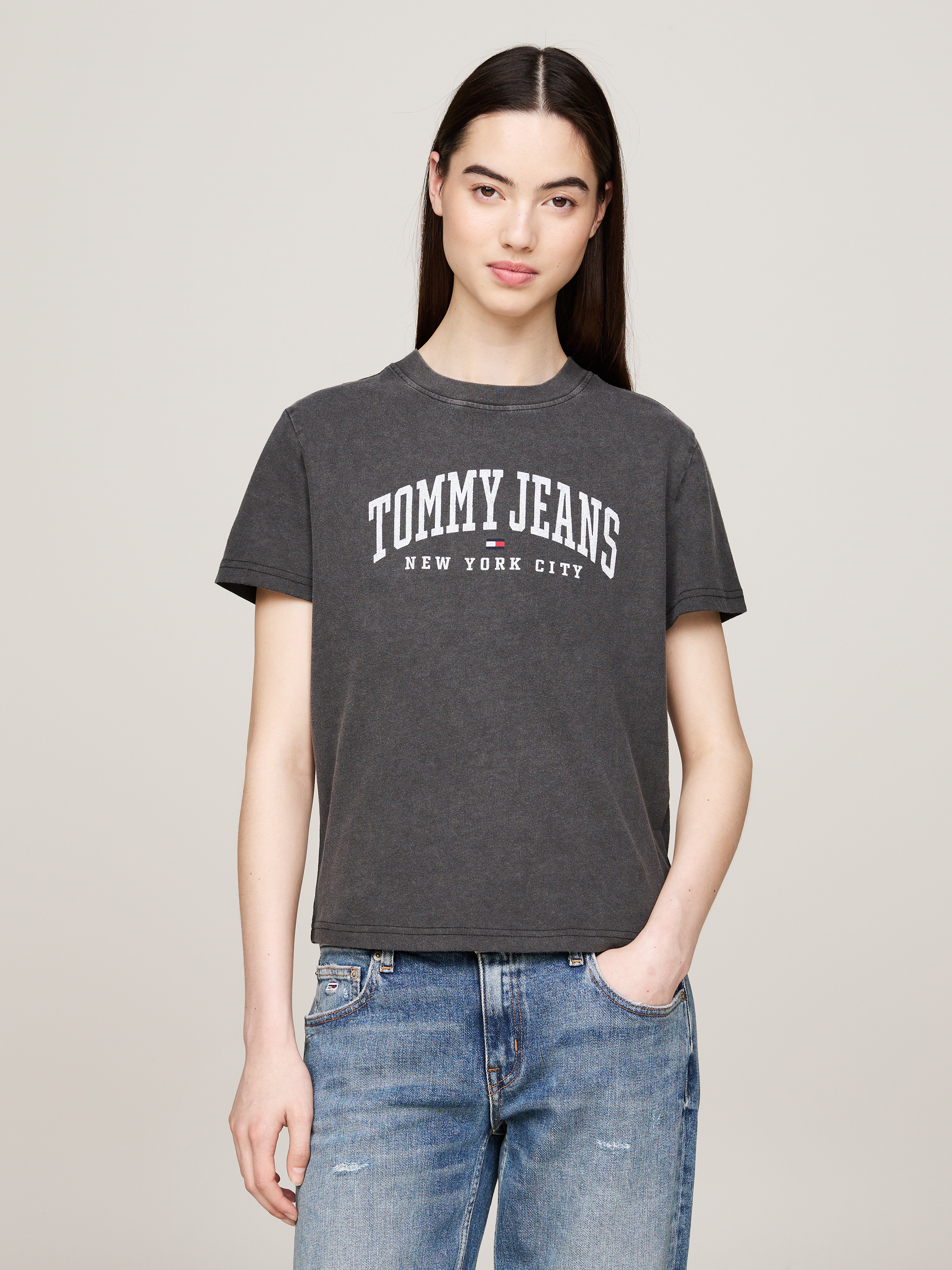 [ JEANS] Relaxed Varsity T-shirt ★大人気★ Varsity Relaxed Crew Neck Sweatshirt | Sweatshirts & Hoodies